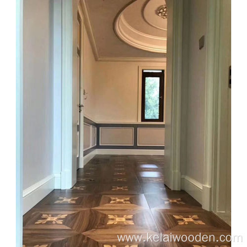 Black walnut solid wood parquet flooring indoor